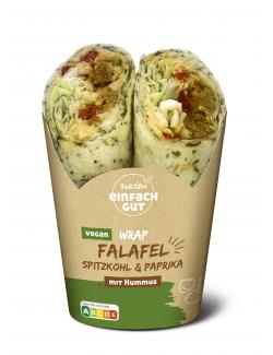 Natsu Einfach gut Wrap Falafel Spitzkohl & Paprika mit Hummus