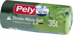 Pely Zugband-Müllbeutel 35 Liter Zitrone-Minze-Duft