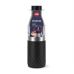 Emsa Trinkflasche Bludrop Sleeve schwarz 0,7 Liter