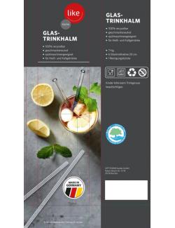 Like Glastrinkhalme klar inkl. Reinigungsbürste