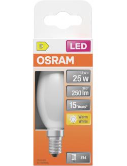 Osram LEDSCLB25 1,8W/827 230VGLFR E14 warmweiß