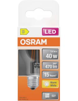 Osram LEDSCLP40 3,4W/827 230VGLFR E27 warmweiß