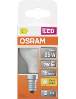 Osram LEDSCLP25 1,8W/827 230VGLFR E14 warmweiß