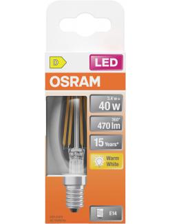 Osram LEDSCLB40 3,4W/827 230V FIL E14 warmweiß