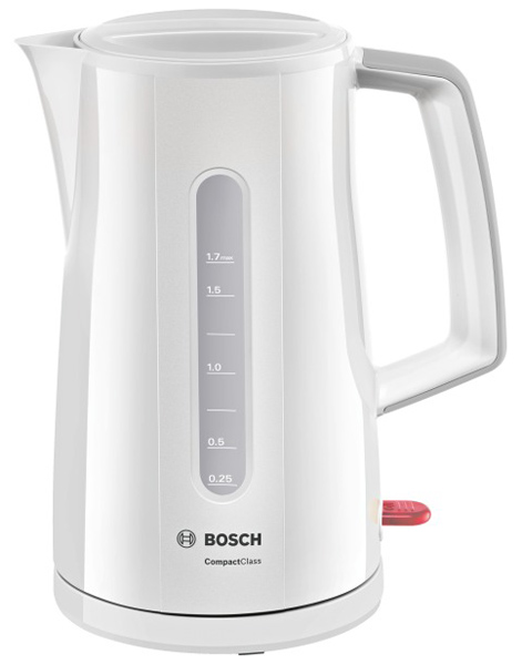 Bosch TWK3A011 Wasserkocher Compact Class, weiß