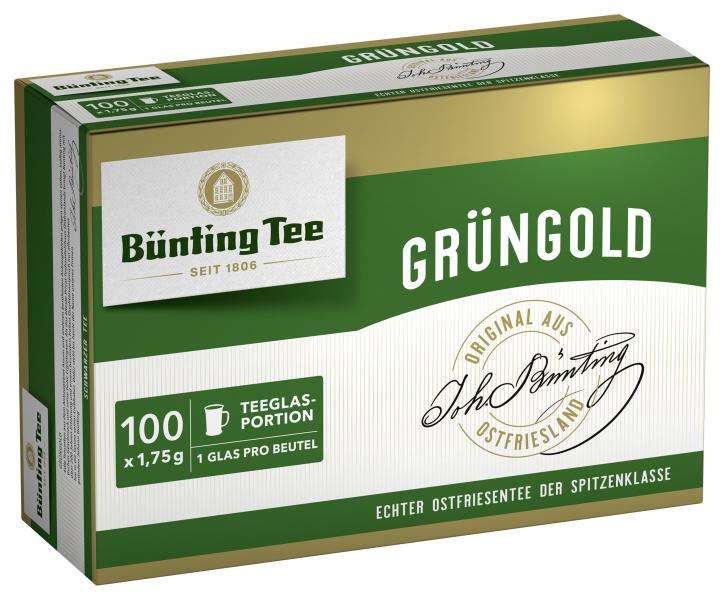Bünting Tee Grüngold Tassenbeutel
