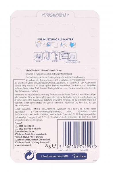 Glade by Brise Discreet Nachfüller Fresh Cotton