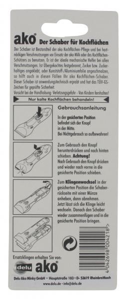 Ako Schaber für Kochflächen plus 5 Klingen