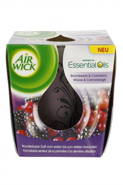 Air Wick Essential Oils Duftkerze Brombeere & Cranberry
