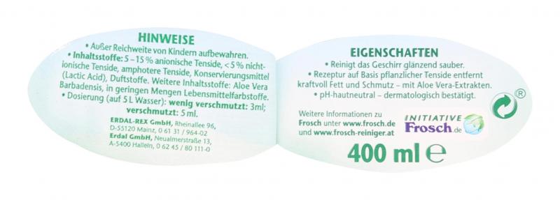 Frosch Spülmittel Aloe Vera