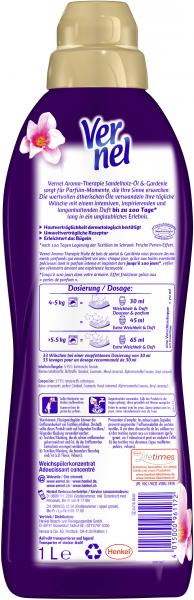 Vernel Weichspüler Aroma Therapie Sandelholz Öl & Gardenie