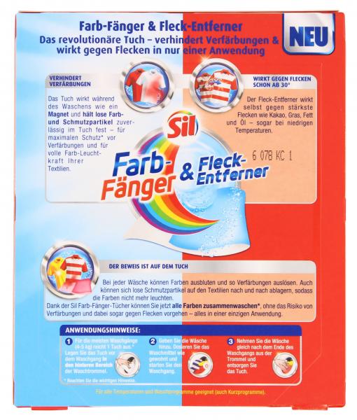 Sil Farb-Fänger & Fleck-Entferner Tücher