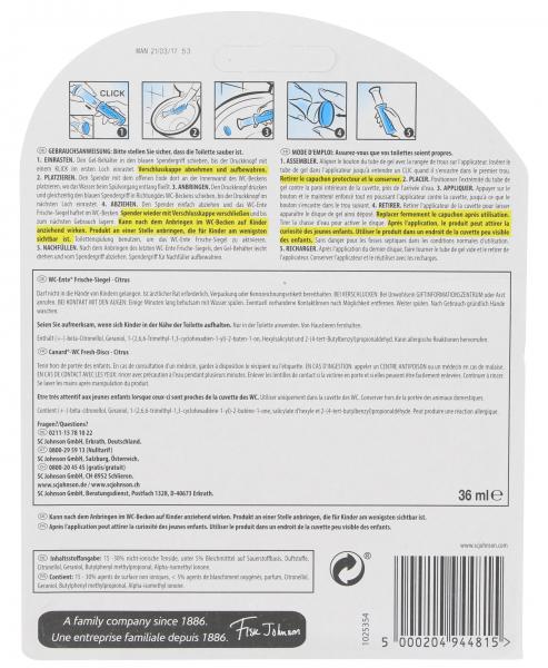WC-Ente Frische Siegel Limone