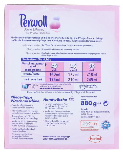 Perwoll Wolle & Feines Feinwaschmittel Faserpflege Advanced