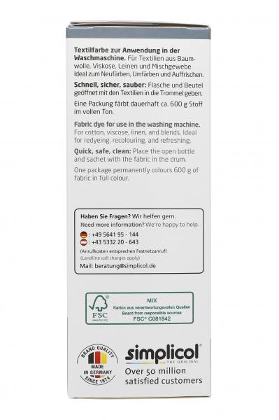 Simplicol Textilfarbe Intensiv Elegantes Grau