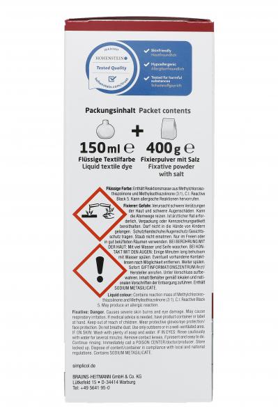 Simplicol Textilfarbe Intensiv Rubin-Rot