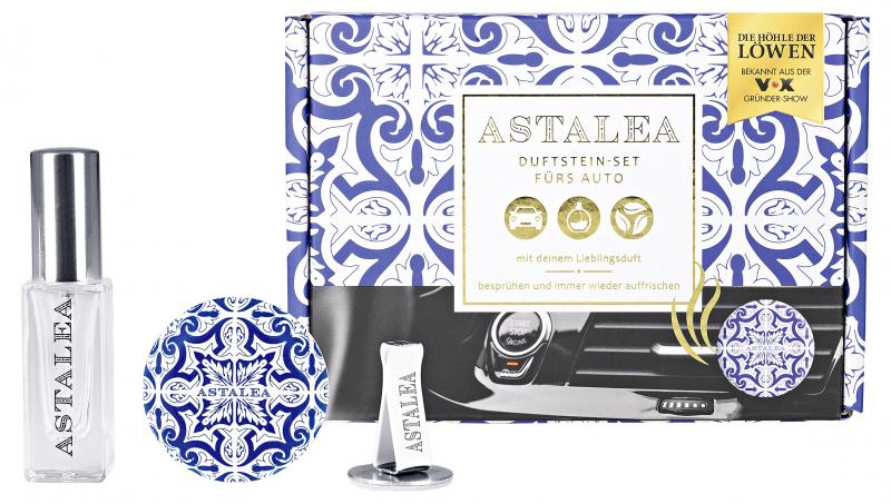 Astalea Duftstein-Set fürs Auto Blue Mosaic blau/weiß