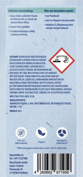 Blaue Helden Spülschaum Power-Pulver