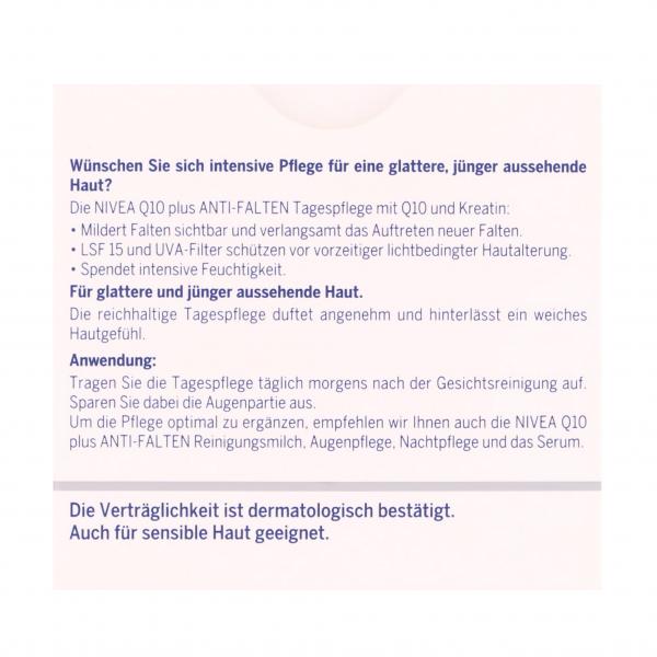 Nivea Q10 Plus Anti-Falten Tagespflege LSF15
