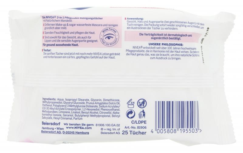 Nivea Aqua Effekt Pflegende Reinigungstücher