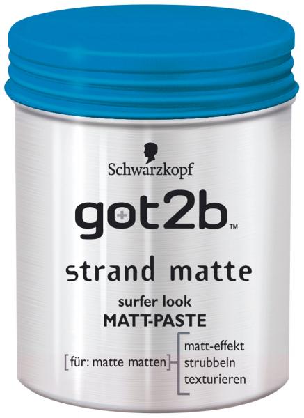 Schwarzkopf got2b Strand Matte surfer look Matt Paste
