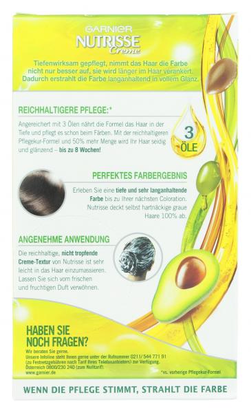 Garnier Nutrisse Creme Pflege-Haarfarbe 40 chocolate mittelbraun