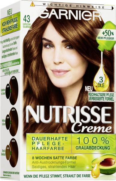 Garnier Nutrisse Creme Pflege-Haarfarbe 43 cappuccino goldbraun