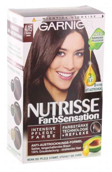 Garnier Nutrisse FarbSensation Intensive Pflegefarbe 4.15 Tiramisu braun 