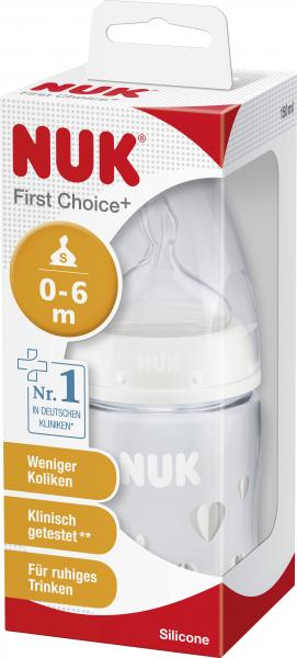 Nuk First Choice+ Trinkflasche Silikon Sauger Gr. 1/S