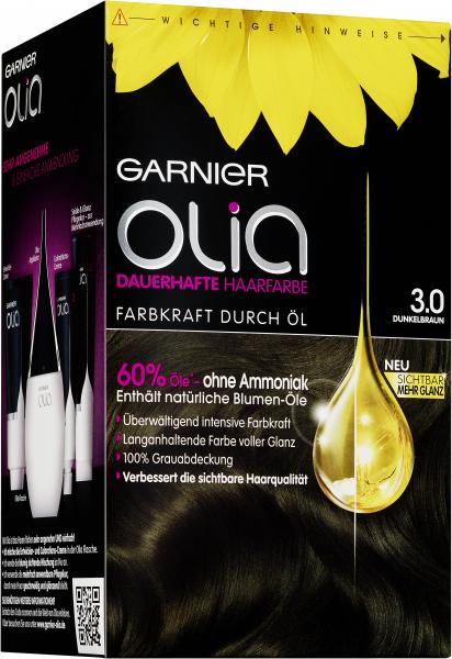 Garnier Olia Dauerhafte Haarfarbe 3.0 Dunkelbraun 