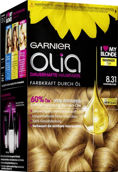 Haarfarbe 8.31 honigblond bei Garnier kaufen Dauerhafte Olia online