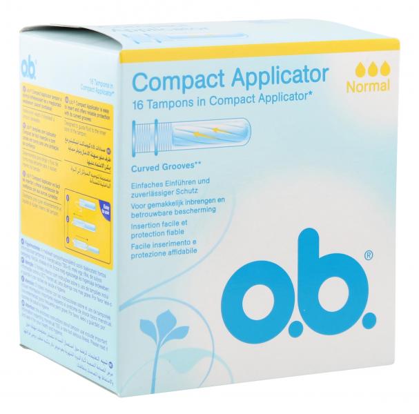 O.b. Compact Applicator Tampons normal