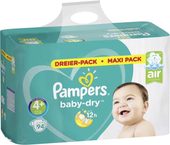 Pampers Baby Dry Gr. 4+ Maxi plus 10-15 kg