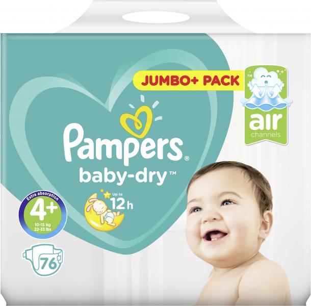 Pampers Baby Dry Gr. 4+ Maxi 10-15 kg