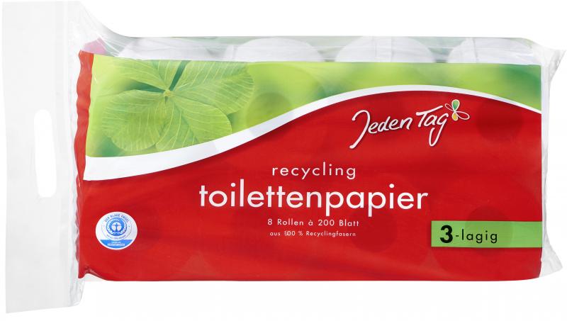 Jeden Tag Toilettenpapier Recycling 3-lagig