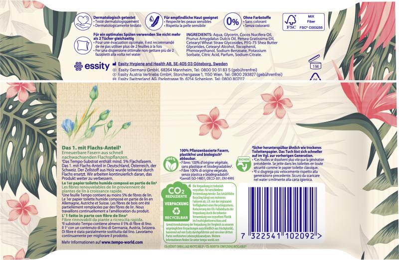 Tempo Feuchtes Toilettenpapier Limited Edition
