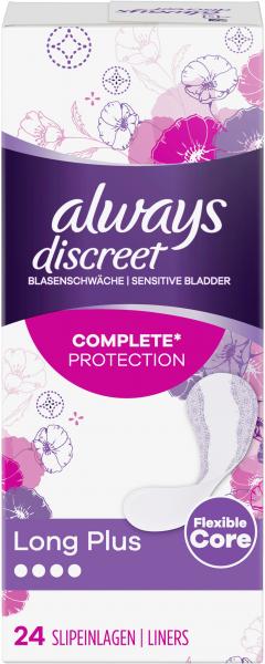 Always Discreet Comlete Protection Inkontinenz Slipeinlagen Long Plus