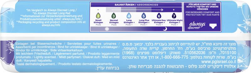 Always Discreet Inkontinenz-Einlagen Long Plus