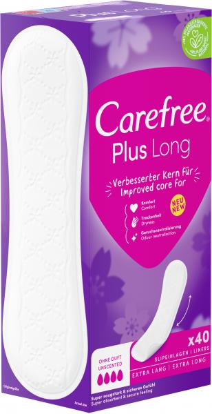 Carefree Plus Long Slipeinlagen ohne Duft