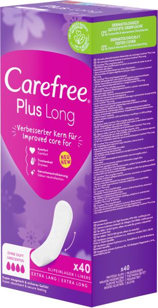 Carefree Plus Long Slipeinlagen ohne Duft