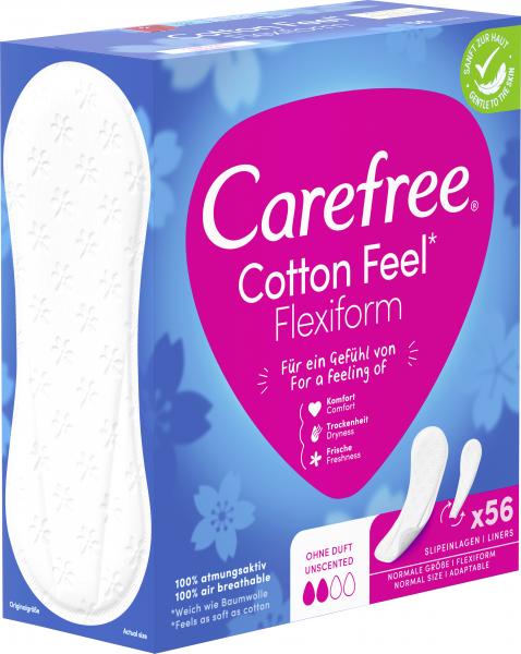 Carefree Cotton Feel Flexiform Slipeinlagen ohne Duft