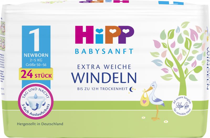 Hipp Babysanft Extra weiche Windeln Größe 1 - Newborn 2-5kg