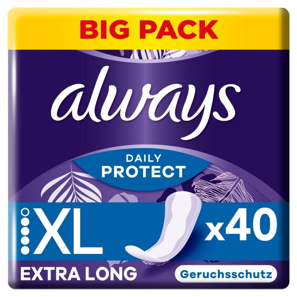Always Daily Protect Extra Long mit leichtem Duft Slipeinlagen