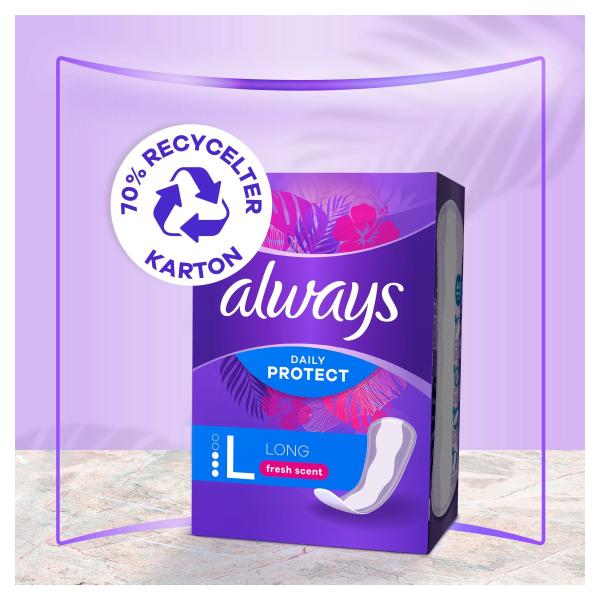 Always Daily Protect Slipeinlagen Long mit Frischeduft