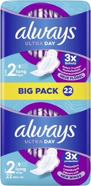 Always Ultra Day Binde Long mit Flügeln Gr. 2 BigPack