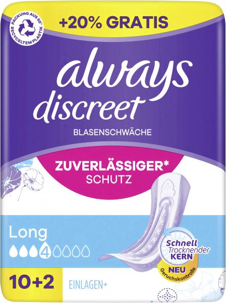 Always Discreet Inkontinenz-Einlagen Long