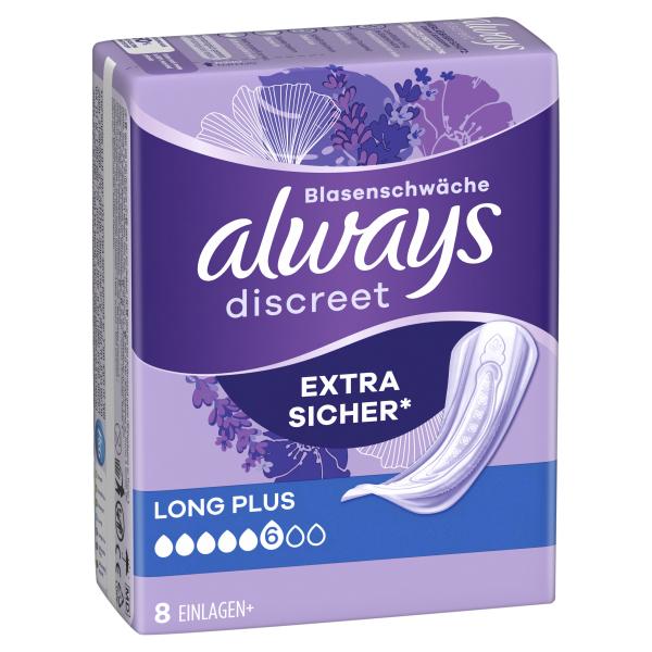 Always Discreet Inkontinenz-Einlagen Long Plus