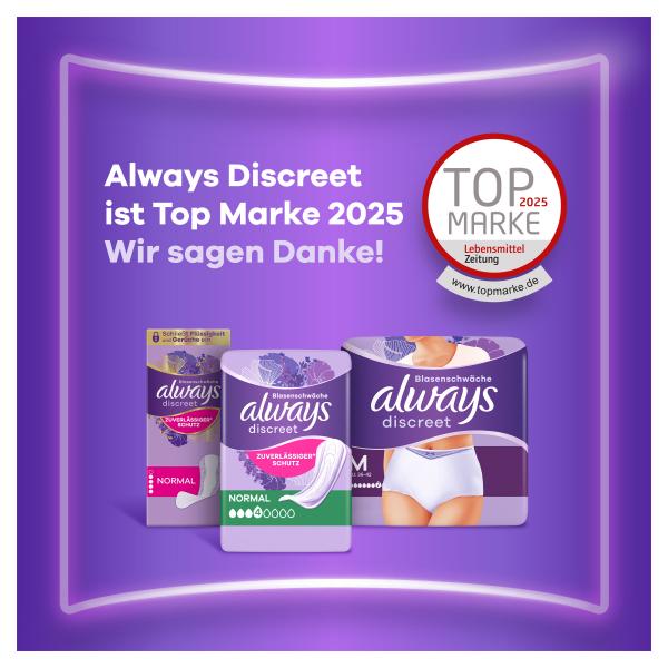 Always Discreet Inkontinenz-Einlagen Long Plus
