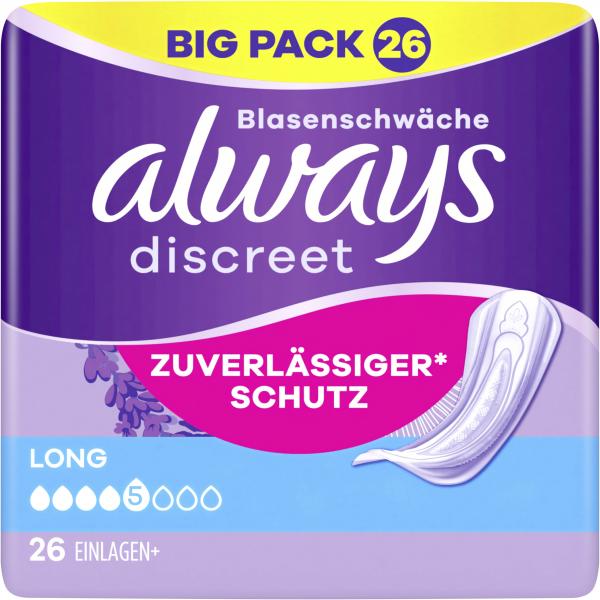 Always Discreet Inkontinenz-Einlagen Long