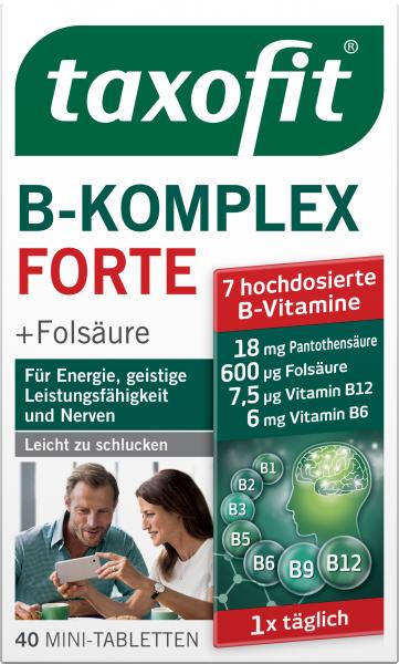 Taxofit Vitamin B-Komplex + Folsäure + C Tabletten hoch dosiert